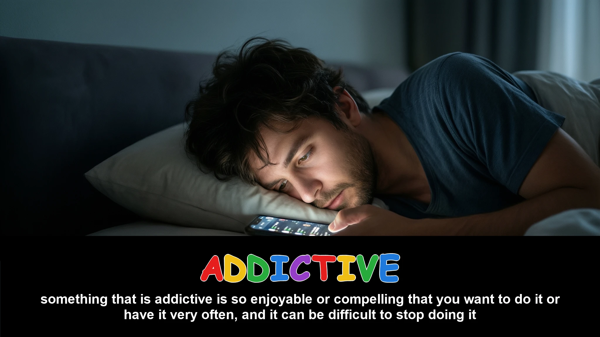 English Illustration for addictive